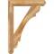 Ekena Millwork Olympic Craftsman Rough Sawn Bracket w/ Offset Brace, Western Red Cedar, 6"W x 28"D x 40"H BKT0604X28X40OLY04RWR - alternate 2